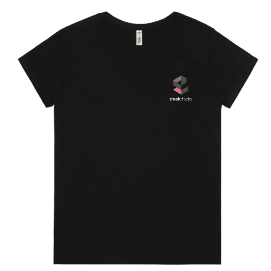 Steel Chicks V-Neck Shirts